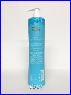 Pure Brazilian Anti-Frizz Shampoo & Conditioner 33.8 oz Duo Set with Pumps