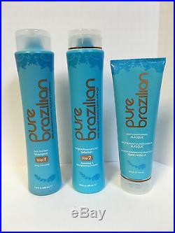 Pure Brazilian Anti Residue Shampoo, Original Treatment & Masque Step 1, 2 & 3