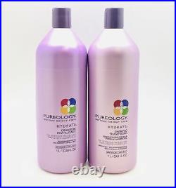 Pureology Hydrate Shampoo & Conditioner Liter Duo Set, 33.8 Oz