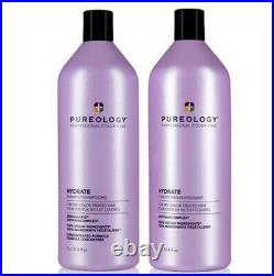 Pureology Hydrate Shampoo and Conditioner Sealed 33.8 oz Liter Duo Set