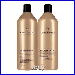 Pureology Nano Works GOLD Shampoo and Conditioner Liter Duo 33.8 OZ each