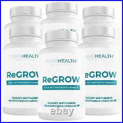 ReGrow Hair Growth Vitamins with Biotin, Hair Supplement, PureHealth Research x6