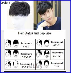 Realistic&Breathable Silk top fashion styles human hair hairpiece toupee for men