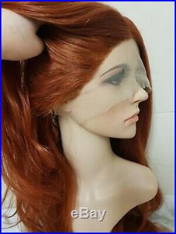 Red, Auburn, Ginger Human Hair Wig, Lace Front Wig, Free Part Wig, Lace Front