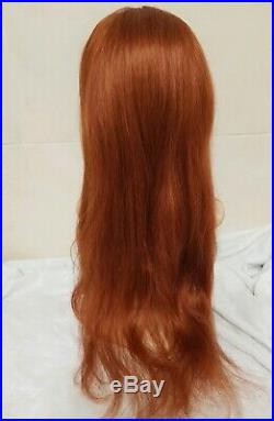 Red, Auburn, Ginger Human Hair Wig, Lace Front Wig, Free Part Wig, Lace Front