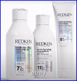 Redken Acidic Bonding Concentrate Shampoo, Conditioner & Leave-In Treatment SET