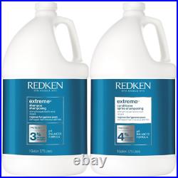 Redken Extreme Shampoo and Conditioner 128 oz Gallon Duo Set With Free Pumps New