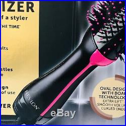 Revlon Pro Collection Salon One Step Hair Dryer & Volumizer Brush Black/Pink NEW