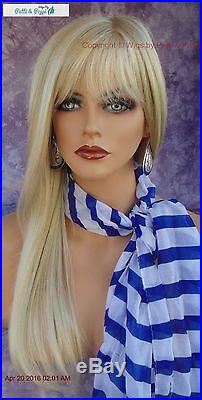 STEVIE AMORE DOUBLE MONOTOP WIG CREAMY BLONDE TURN HEADS With THIS BEAUTY 549