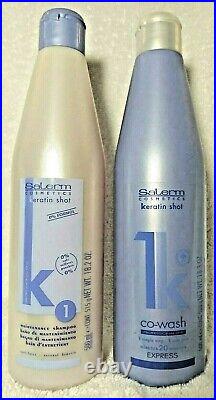 Salerm Keratin Shot 1 Maintenance Shampoo 500ml +Co-Wash Express 500ml-SET