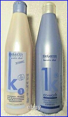 Salerm Keratin Shot 1 Maintenance Shampoo 500ml +Co-Wash Express 500ml-SET