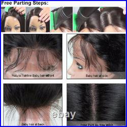 Short 8inch Bob Lace Front Wig Brazilian Virgin Human Hair Wig Side Part Black P