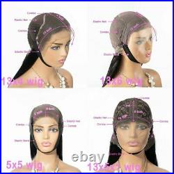 Short Brazilian Straight Bob Wig 13x6 Lace Frontal Pre-Pucked Human Hair Wigs