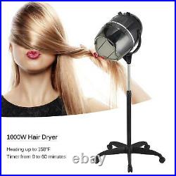 Stand Up Hair Dryer Timer Swivel Hood Caster for Salon Beauty Professional ebk