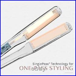 T3 Singlepass Styling Iron Custom Blend Ceramic + Ionic Flat Iron for Wide Hair