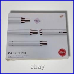 T3 WHIRL TRIO INTERCHANGEABLE STYLING WAND (White/Rose Gold) BOX FAST FREE S&H