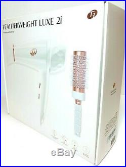 T3 White Featherweight Luxe 2i Professional Hair Dryer With Brush Gold Trim New