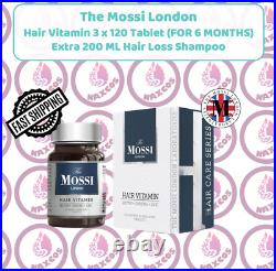 The Mossi London Hair Vitamin 3 x 120 Tablets + Shampoo 200 ML