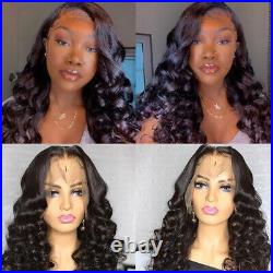 Transparent 13x4 Lace Front Human Hair Wigs Raw Indian Loose Wave 4x4 Closure