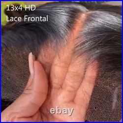 Transparent Brazilian Hair Straight 13x4 HD Lace Frontal Closure Human Hair 4x4