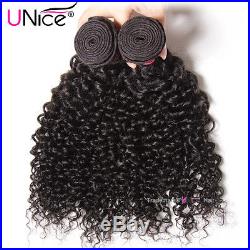 UNice Hair Brazilian Curly Virgin Hair Weave 3 Bundles 8A Human Hair Extensions