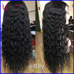 UNice Water Wave 13x6 Lace Front Wig 100% Real Peruvian Human Hair Wigs 16 150%