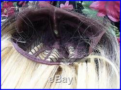 USA // Human Hair BLEND Ombre Blonde Swiss LACE FRONT Long Straight Wig with Part