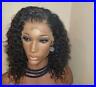 USA Pre Plucked Brazilian Human Hair Curly Full Lace Wigs Glueless Front Wig