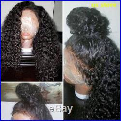 USA Pre Plucked Brazilian Human Hair curly Full Lace Wig Glueless Lace Front Wig
