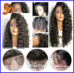 USA Pre Plucked Brazilian Human Hair curly Full Lace Wig Glueless Lace Front Wig