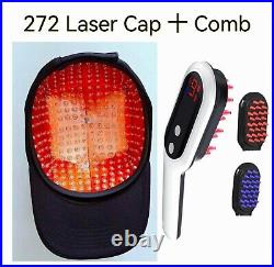 US PRO 272 diodes LASER CAP & Comb KIT, hair regrowth, hair loss, FDA Cleared