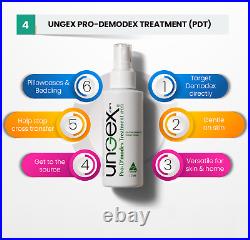 Ungex Demodex Mite Treatment for Demodicosis Acne Rosacea Blepharitis, Hair Loss