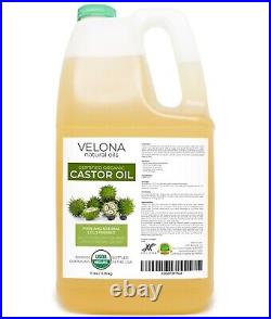 Velona USDA Certified Organic Castor Oil 2oz-7lb Eyelashes Eyebrows Cold Pressed