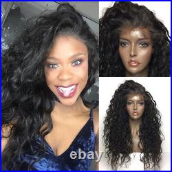 Water Wave Curly Brazilian Human Hair Full Lace Wig High Density Lace Front Wigs
