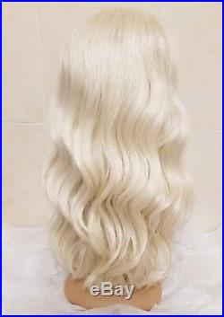 White Silver Blonde Grey Real Human Hair Wig Frontal Lace