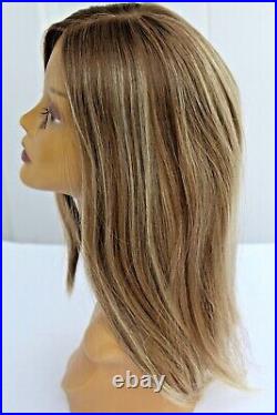 Whopper Topper European Human Hair Ash Blonde Ahuva Wigs New 16 Inch 7x7 Hot