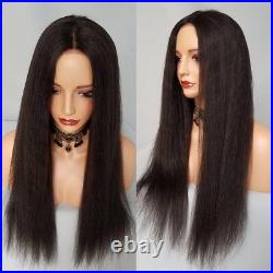 Yaki Straight Brazilian Full Lace Wig 130Density Human Hair Lace Front Wigs Hot