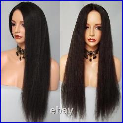 Yaki Straight Brazilian Full Lace Wig 130Density Human Hair Lace Front Wigs Hot