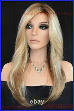 Zara Renau Lace Front Monotop Wig Rooted Blonde 12fs12 Malibu Blonde New 2