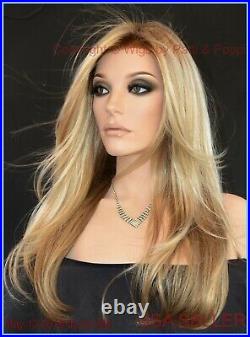 Zara Renau Lace Front Monotop Wig Rooted Blonde 12fs12 Malibu Blonde New 2