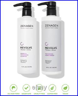Zenagen Revolve Shampoo Treatment Women & Thickening Conditioner 16oz DUO